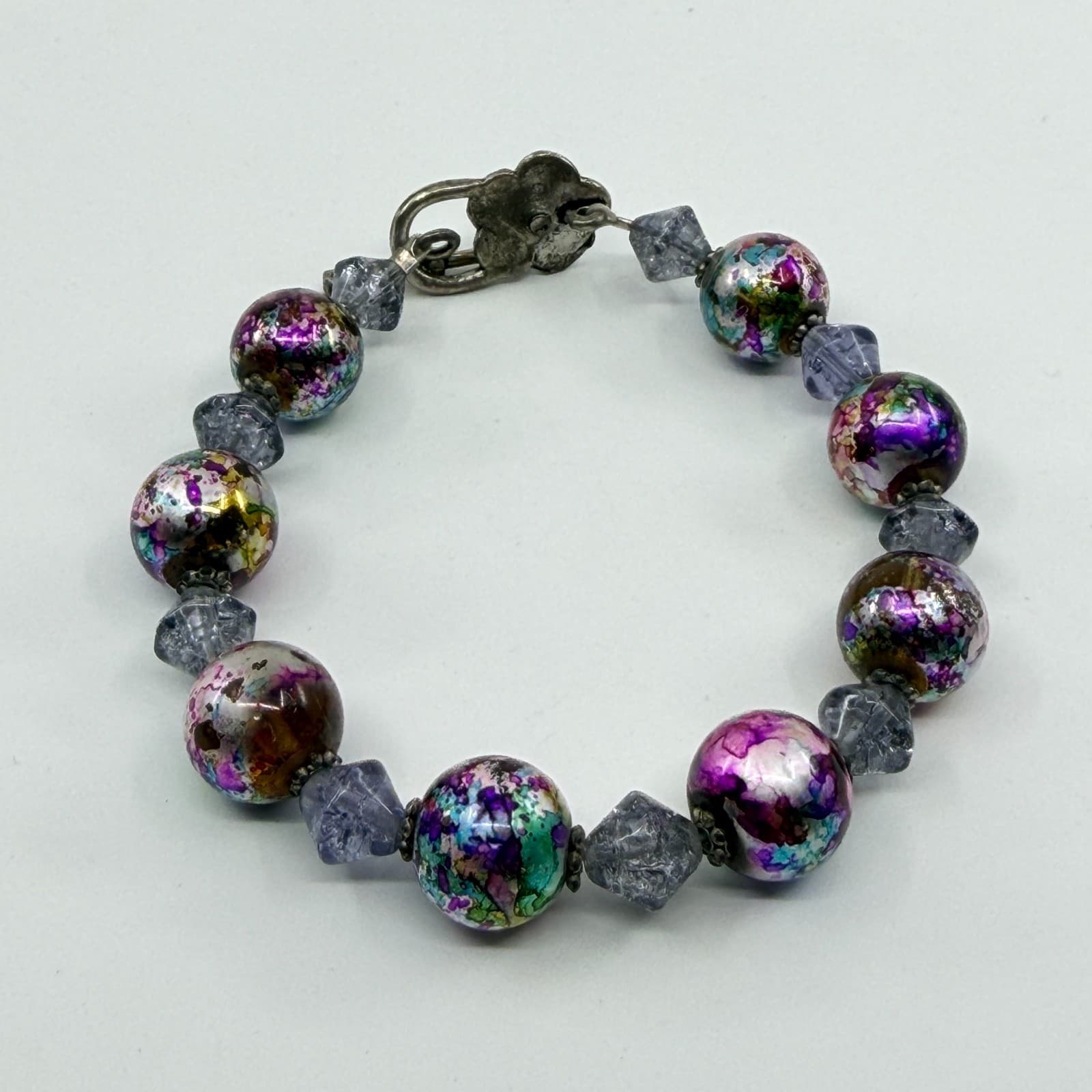 Gothic Festival Chunky Foil Bead Statement Bracelet Boho Y2K Gift Celestial - Thumbnail 4