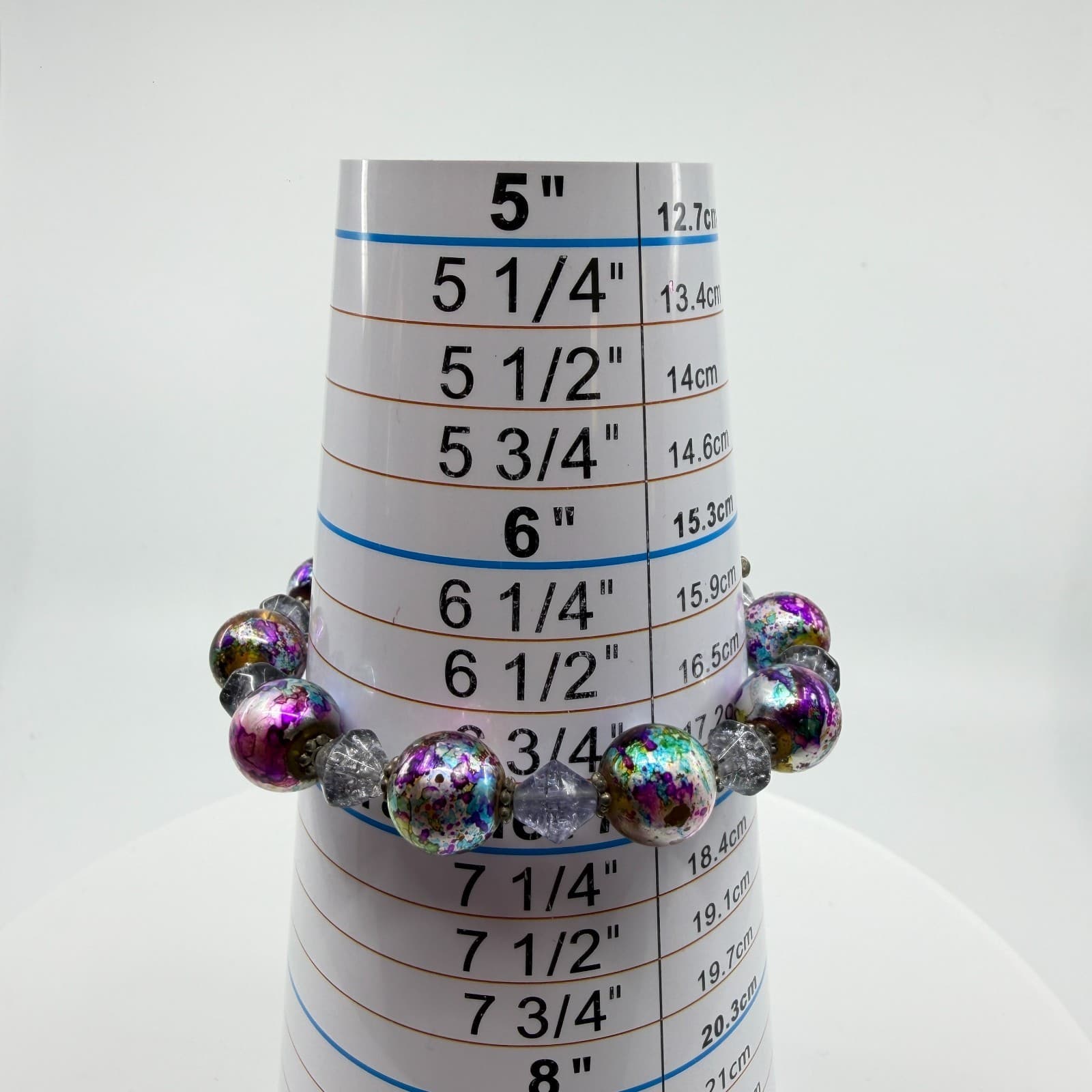 Gothic Festival Chunky Foil Bead Statement Bracelet Boho Y2K Gift Celestial - Thumbnail 8