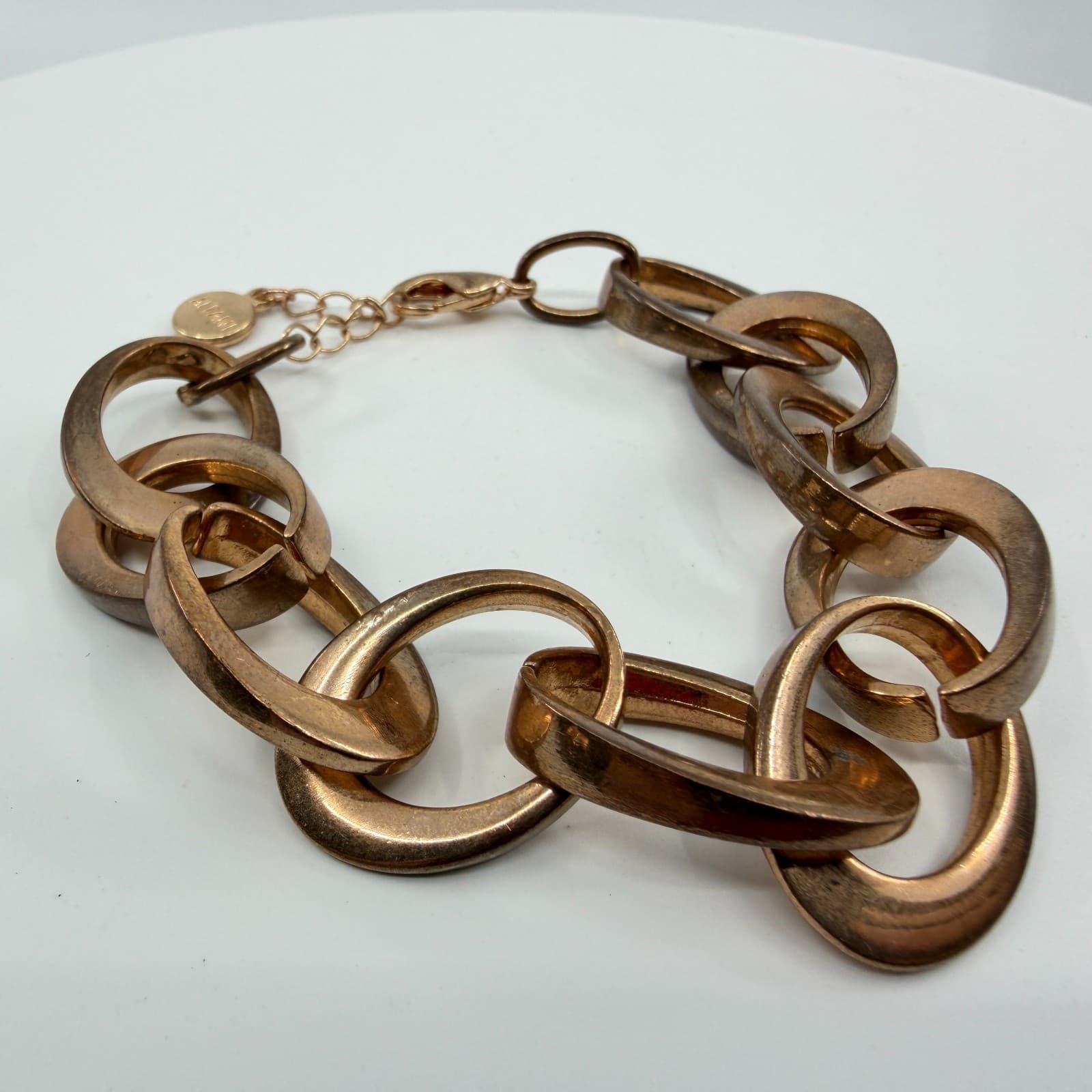 Alfani Rose Gold Tone Chunky Link Bracelet Statement Heavy Layering Gift Classic - Thumbnail 6