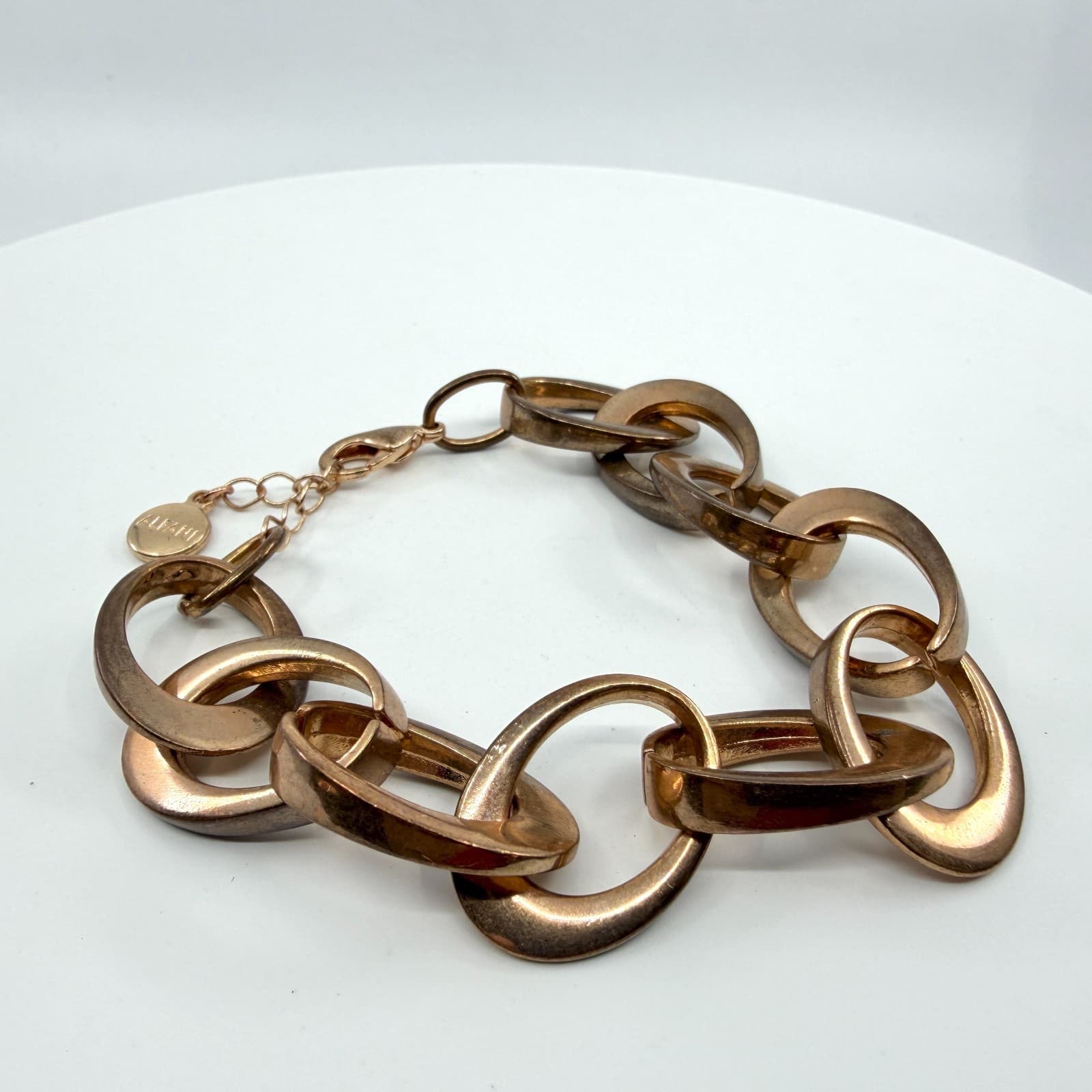 Alfani Rose Gold Tone Chunky Link Bracelet Statement Heavy Layering Gift Classic - Thumbnail 2