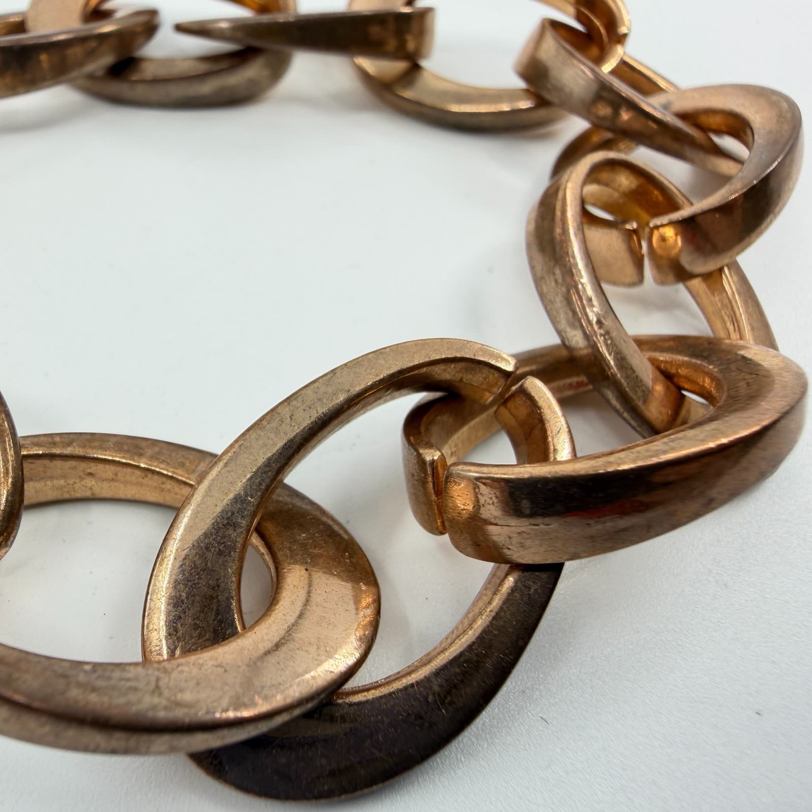 Alfani Rose Gold Tone Chunky Link Bracelet Statement Heavy Layering Gift Classic - Thumbnail 5