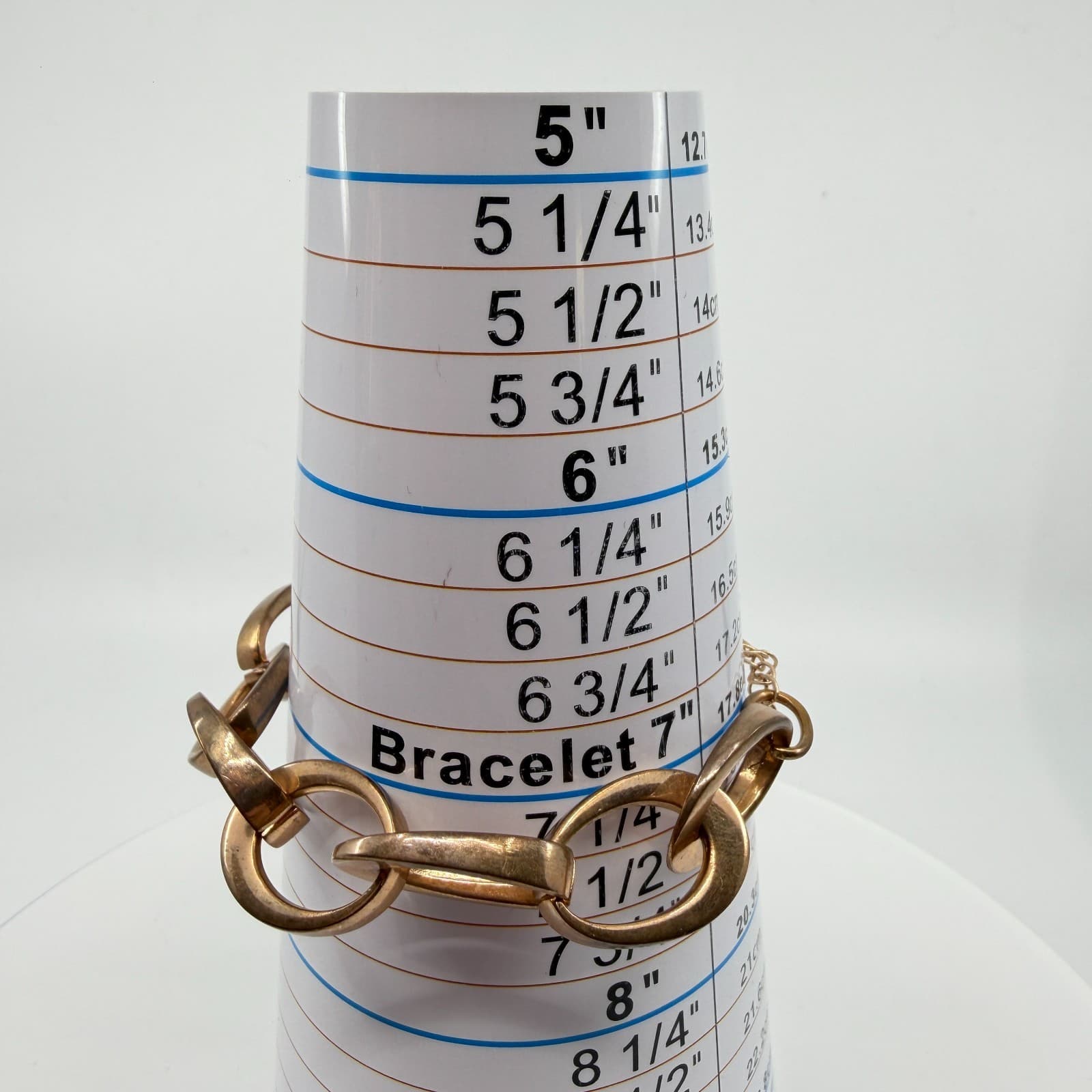 Alfani Rose Gold Tone Chunky Link Bracelet Statement Heavy Layering Gift Classic - Thumbnail 8
