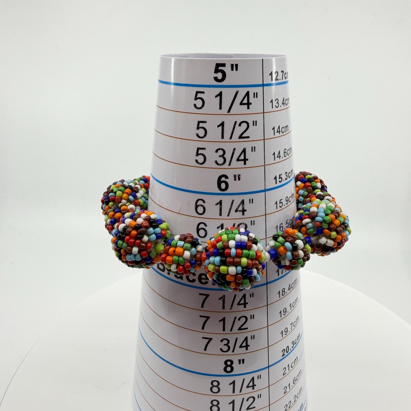 Boho Multi Color Seed Bead Ball Stretch Bracelet Statement Festival Gift Y2K - Thumbnail 8