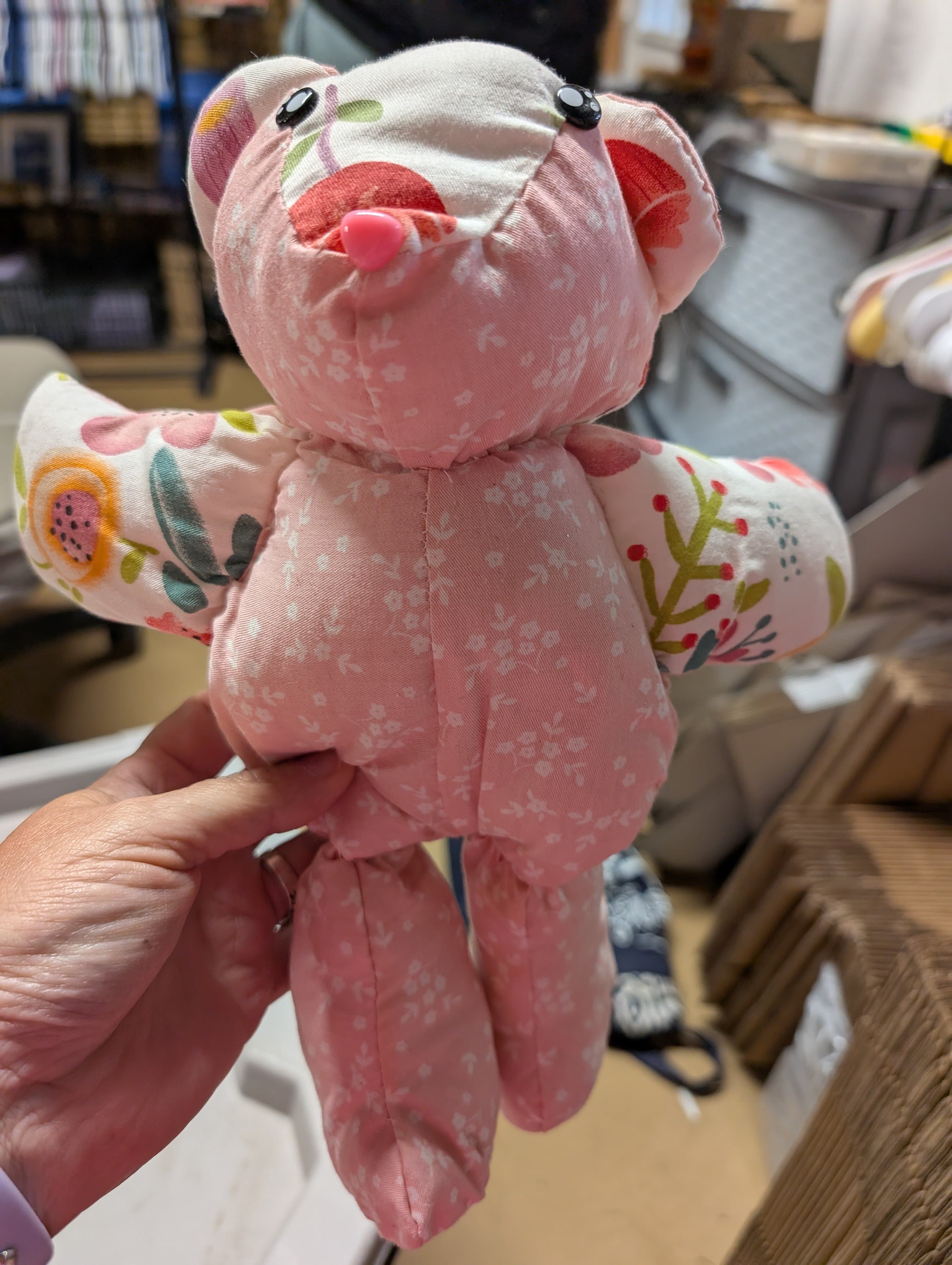 Handmade Floral Teddy Bear by Cyndi Shelley - Thumbnail 2