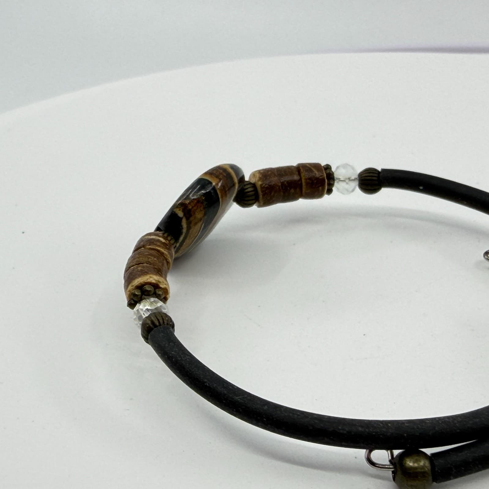 Luzluna Import Tiger Eye Crystal Memory Wire Wrap Bracelet Cottagecore Boho Gift - Thumbnail 7