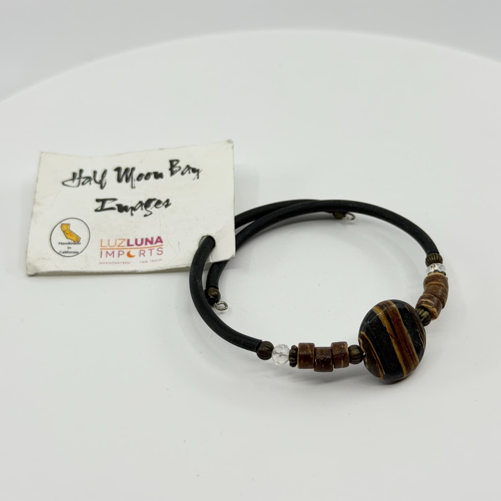 Luzluna Import Tiger Eye Crystal Memory Wire Wrap Bracelet Cottagecore Boho Gift - Thumbnail 5