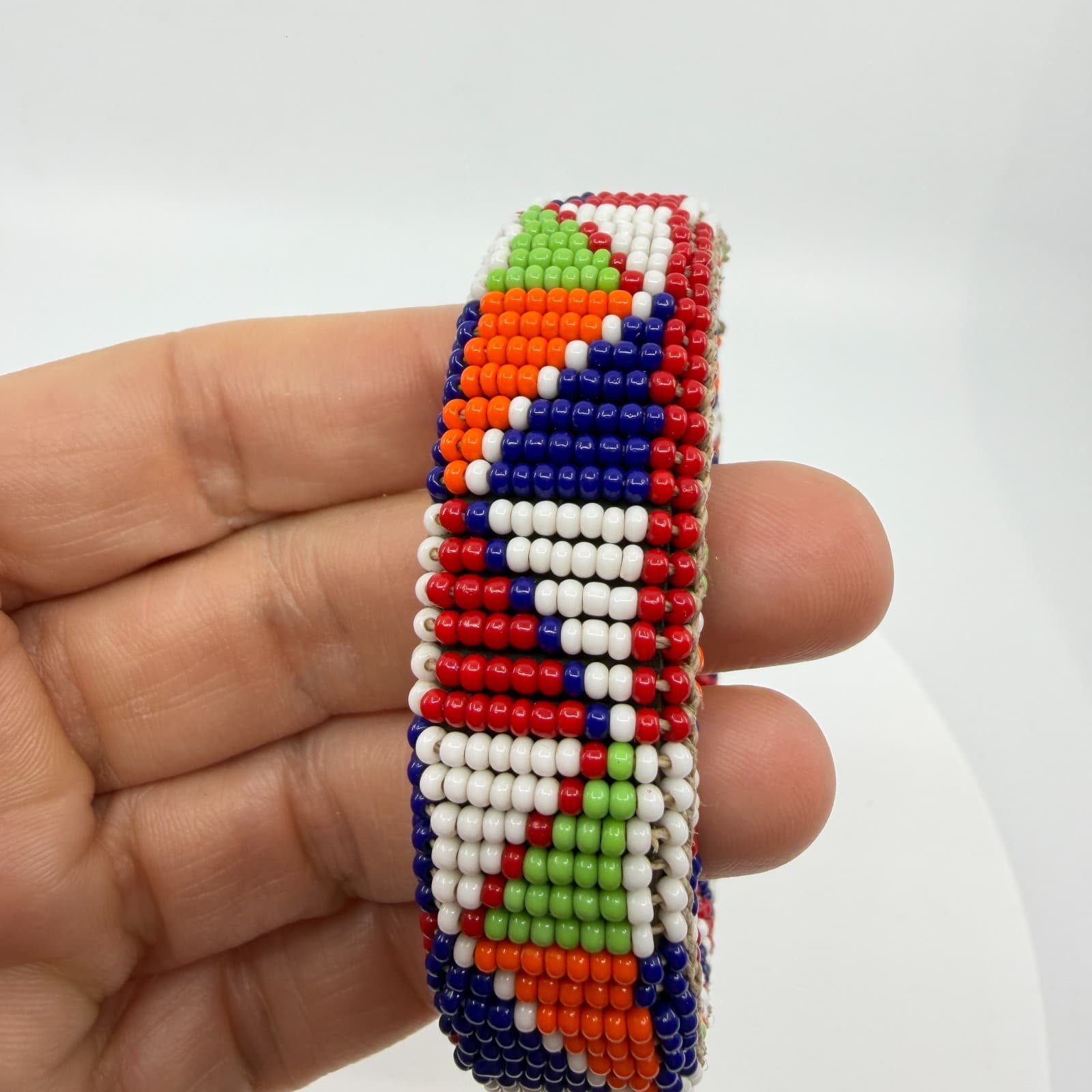 Boho Colorful Seed Bead Chunky Bangle Cuff Bracelet Festival Gift Statement - Thumbnail 6