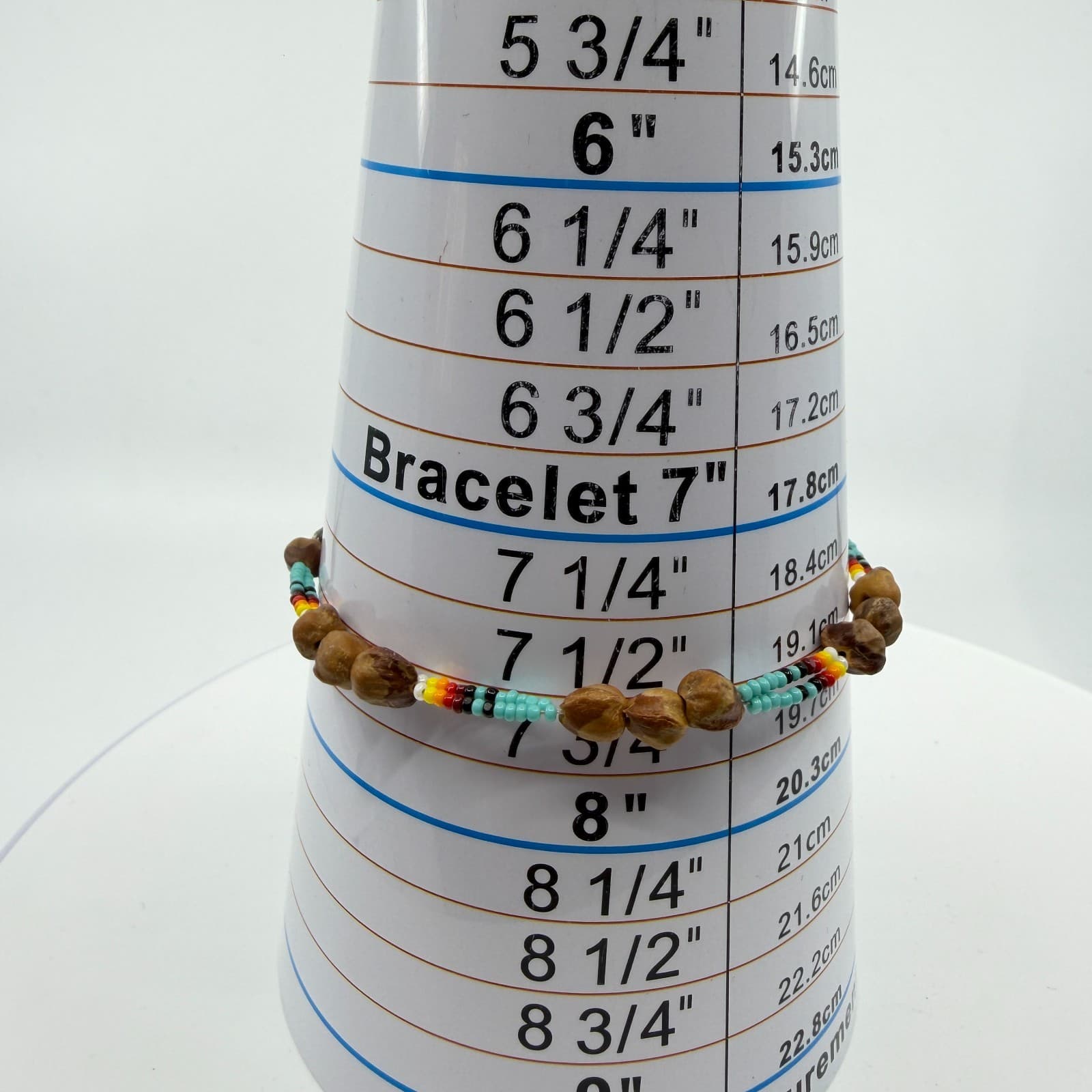 Native American Inspired Seed Bead and Natural Seed Beaded Bracelet Boho Jewelry - Thumbnail 8