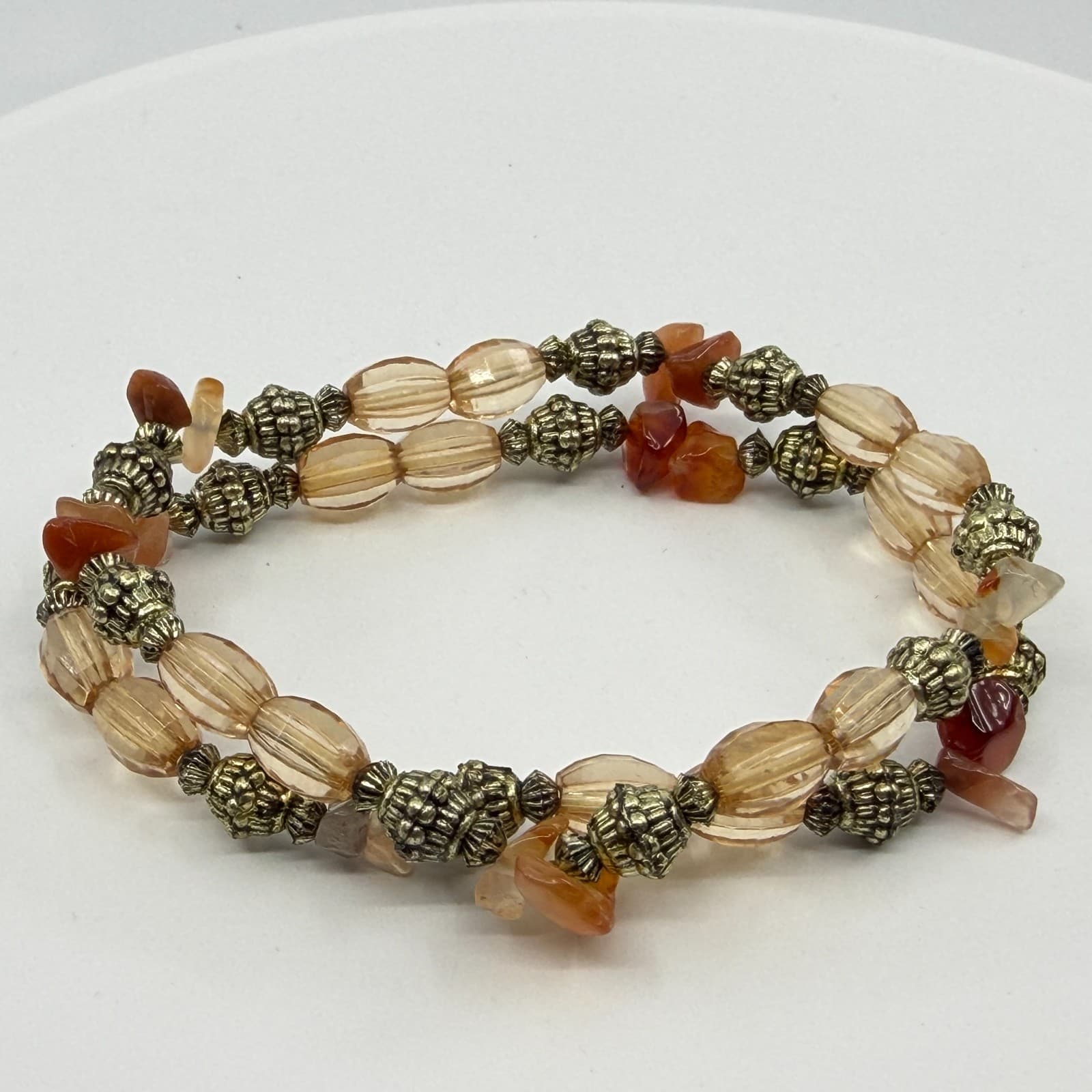 Boho Layered Bead Bracelet with Earthy Gemstone Accents Statement Jewelry Gift - Thumbnail 6