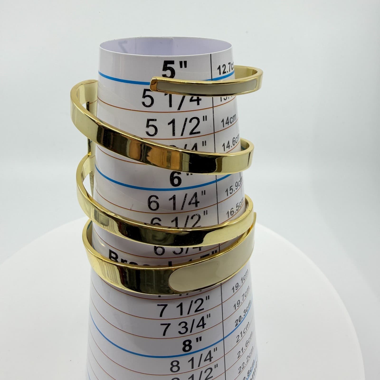 Gold Tone Spiral Cuff Bracelet Modern Geometric Statement Minimalist Bold Chic - Thumbnail 10