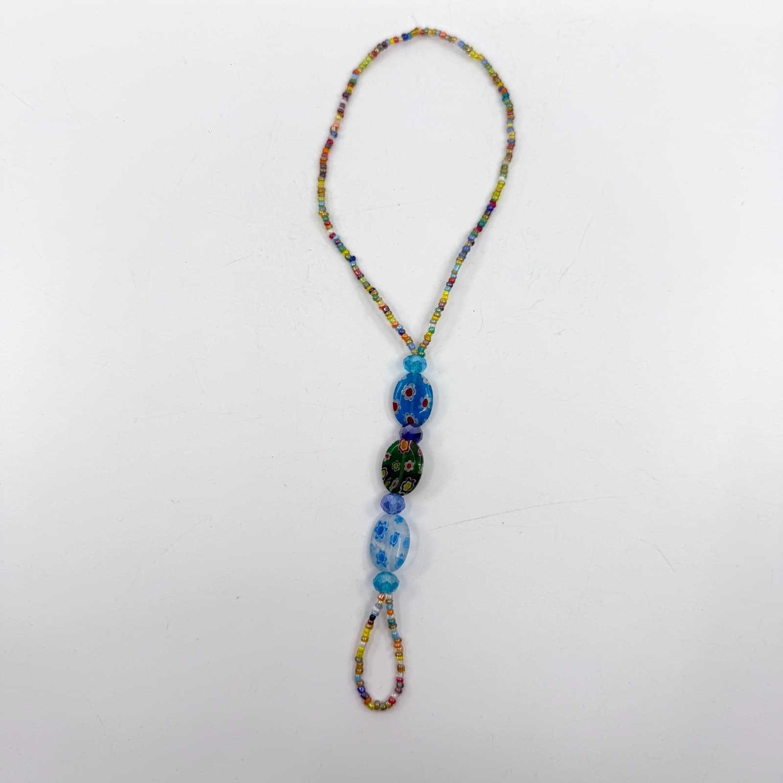 Colorful Boho Floral Barefoot Sandals Set Festival Beach Jewelry Multi-Color - Thumbnail 2