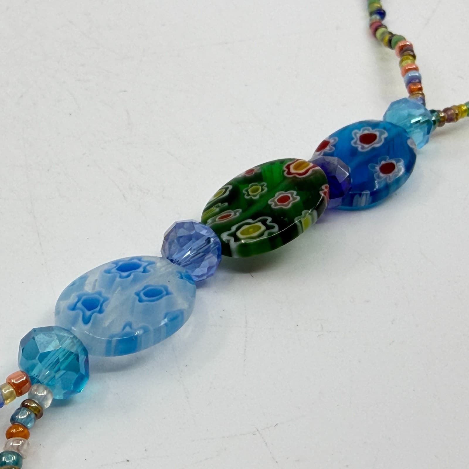Colorful Boho Floral Barefoot Sandals Set Festival Beach Jewelry Multi-Color - Thumbnail 5
