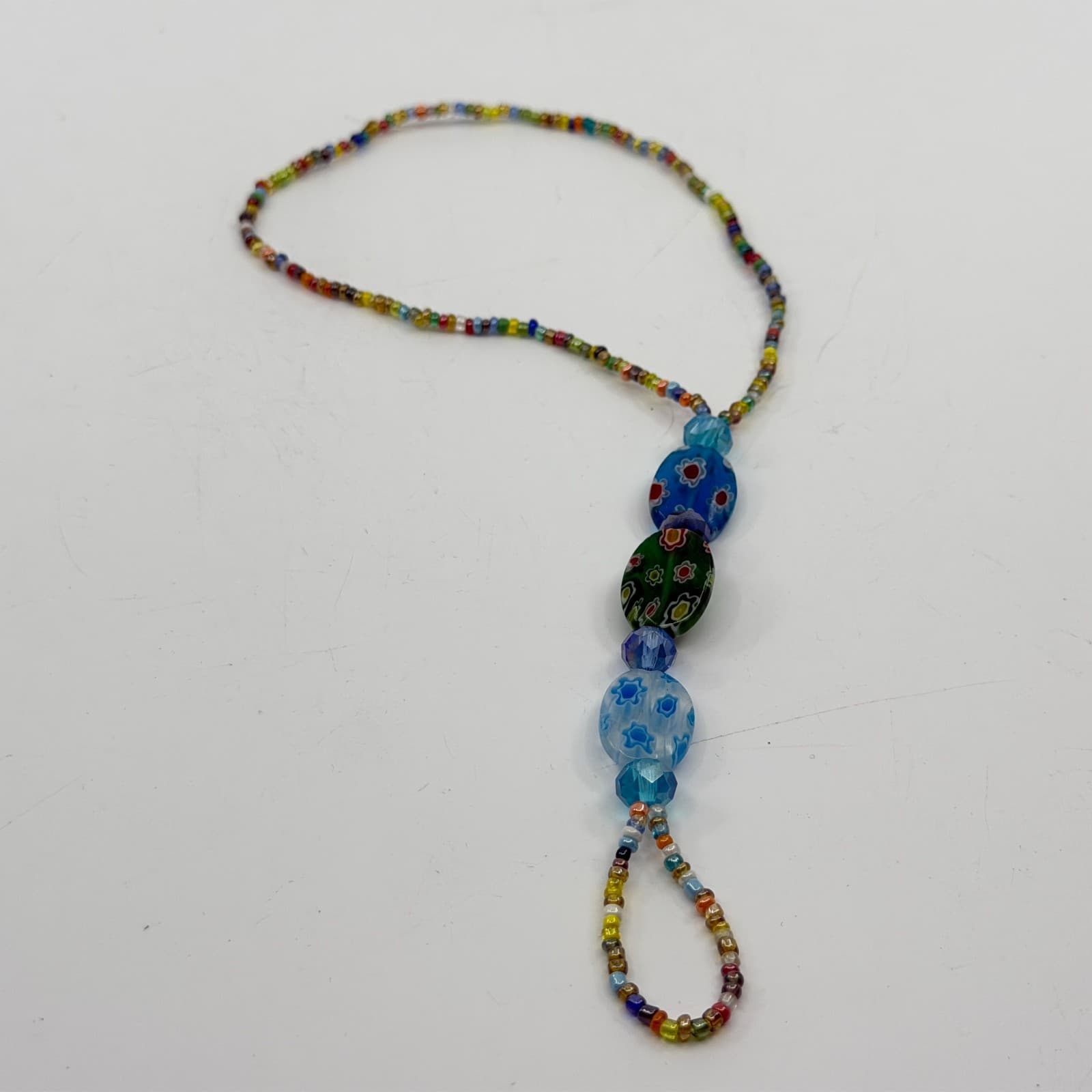 Colorful Boho Floral Barefoot Sandals Set Festival Beach Jewelry Multi-Color - Thumbnail 6
