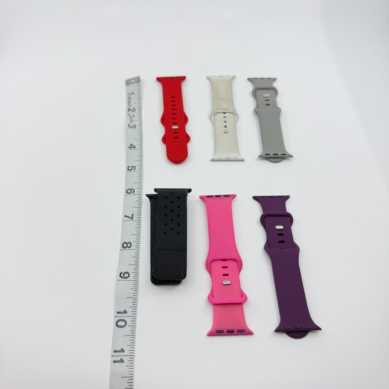 Lot of 6 Replacement Watch Bands Silicone & Sport Straps Colorful Mixed Bundle - Thumbnail 7