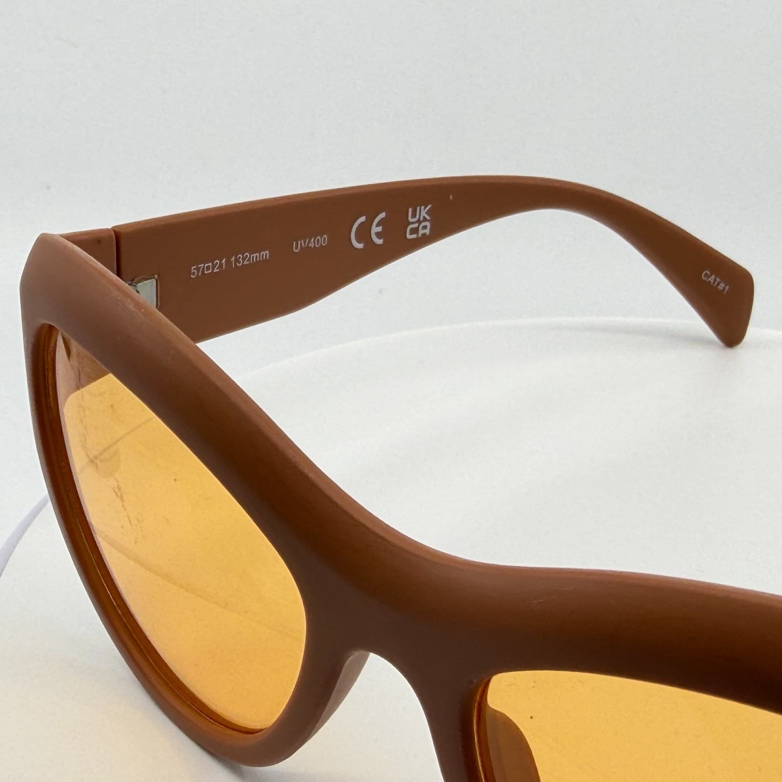 Le Specs LE23303-TAN Oversized Sunglasses Look Brown Orange Lens Vintage - Thumbnail 5