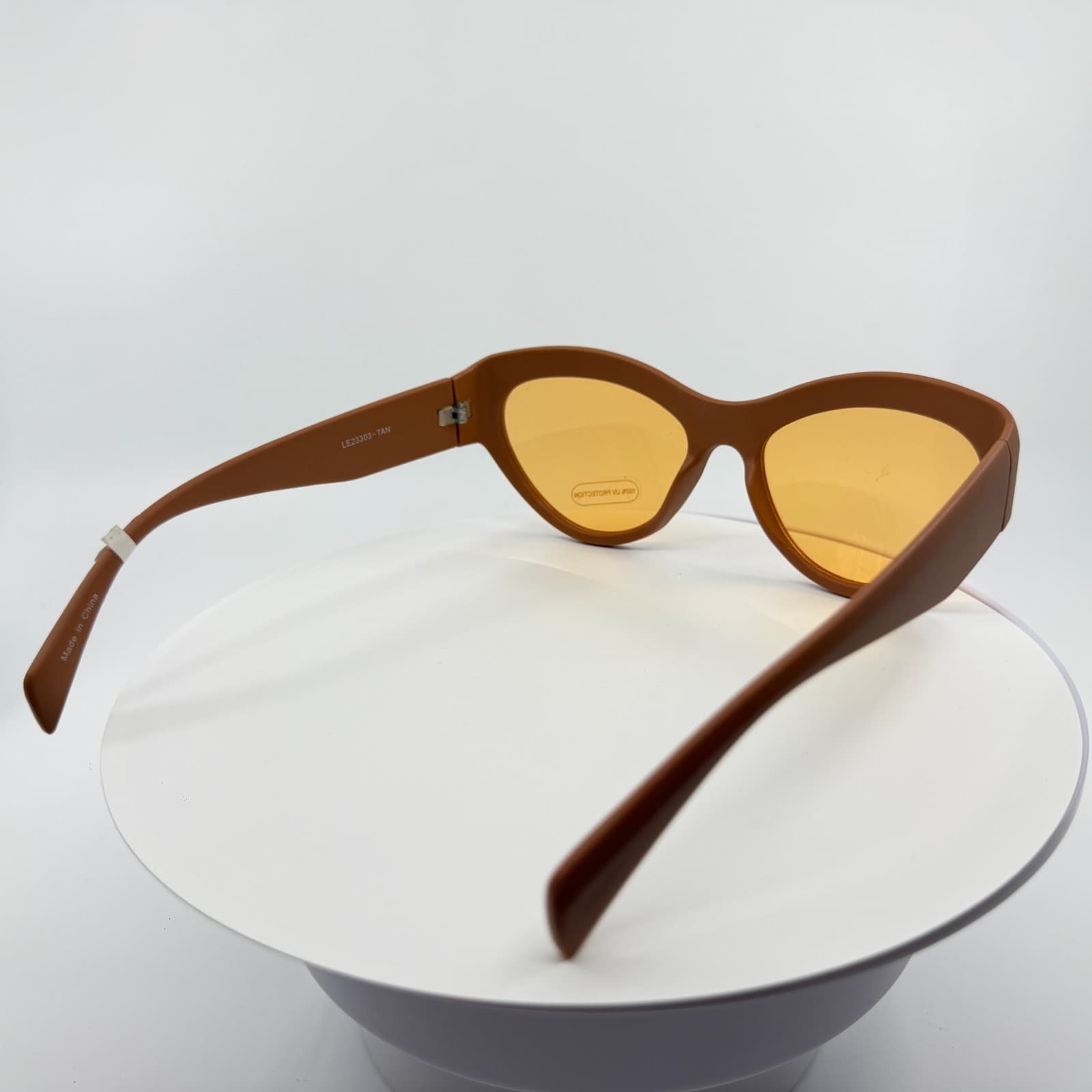 Le Specs LE23303-TAN Oversized Sunglasses Look Brown Orange Lens Vintage - Thumbnail 3