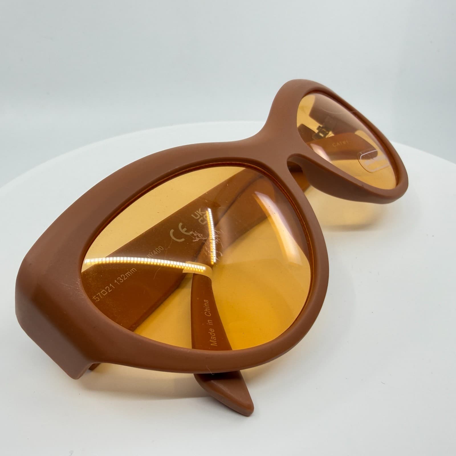 Le Specs LE23303-TAN Oversized Sunglasses Look Brown Orange Lens Vintage - Thumbnail 2