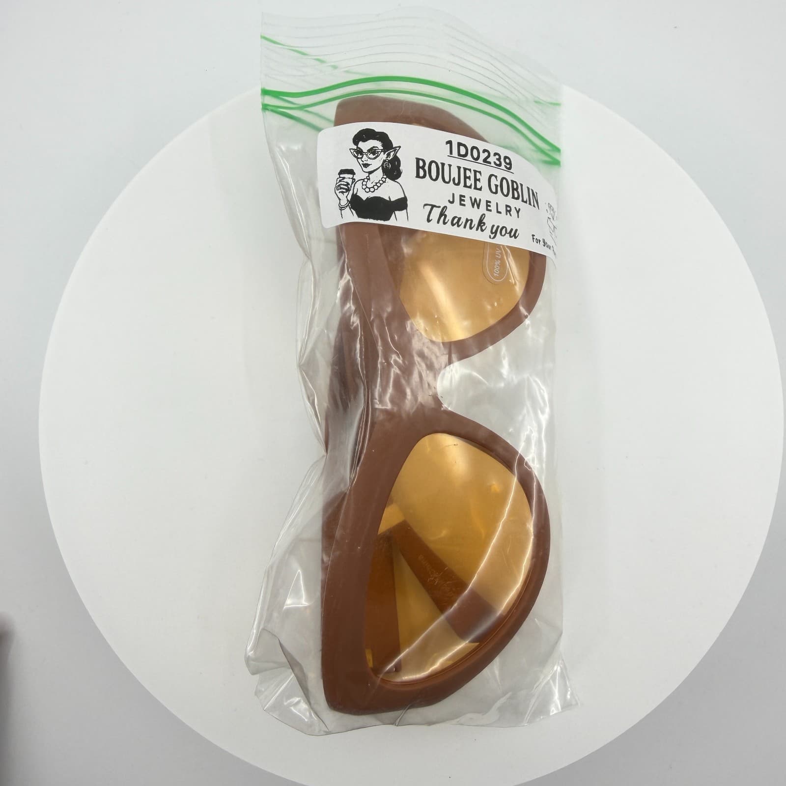 Le Specs LE23303-TAN Oversized Sunglasses Look Brown Orange Lens Vintage - Thumbnail 8