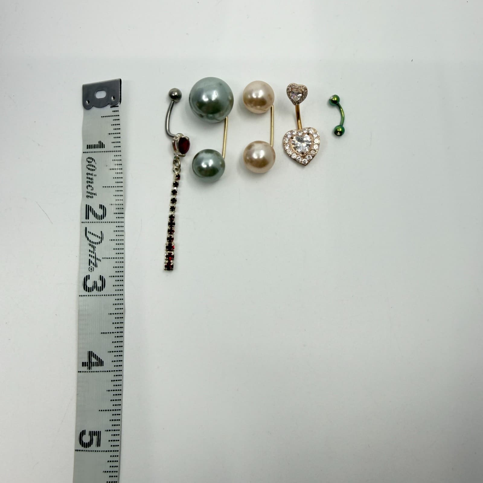 Lot of 5 Trendy Belly Button Rings Statement Dangle Aesthetic Navel Piercings - Thumbnail 6