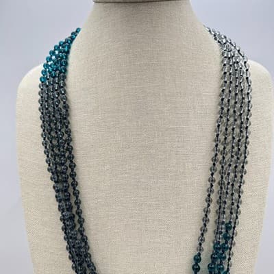 Vintage Y2K Multi Strand Beaded Necklace Statement Women's Classic Jewelry - Thumbnail 5