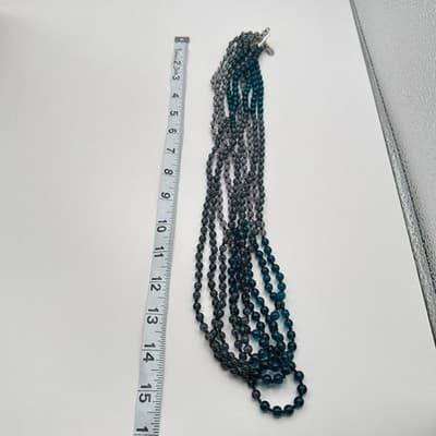 Vintage Y2K Multi Strand Beaded Necklace Statement Women's Classic Jewelry - Thumbnail 9