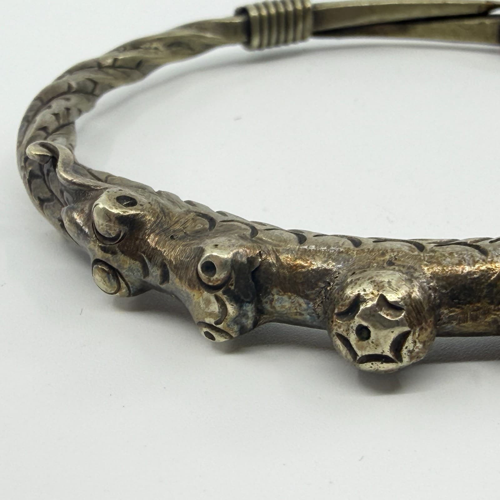 Gothic Dragon Torque Bracelet Cuff Statement Bangle Festival Boho Y2K Aesthetic - Thumbnail 7