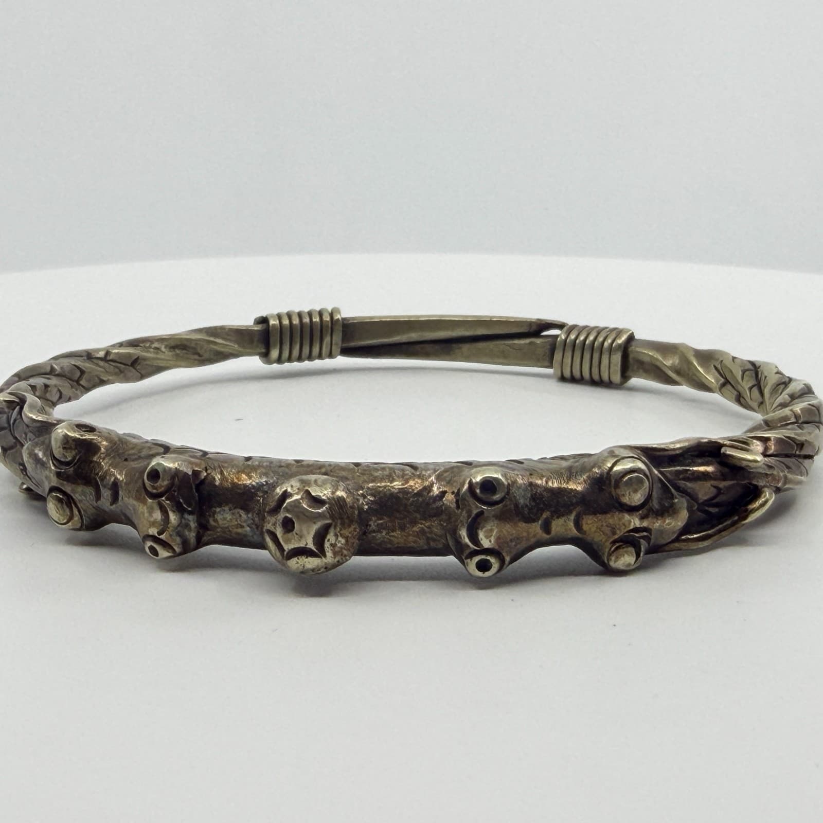 Gothic Dragon Torque Bracelet Cuff Statement Bangle Festival Boho Y2K Aesthetic - Thumbnail 5