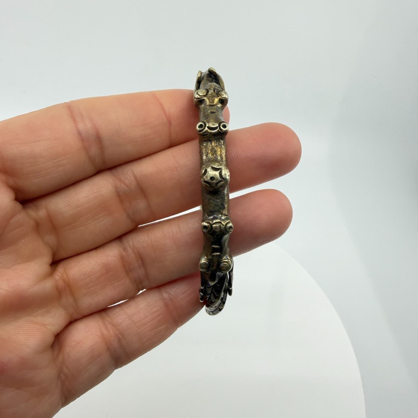 Gothic Dragon Torque Bracelet Cuff Statement Bangle Festival Boho Y2K Aesthetic
