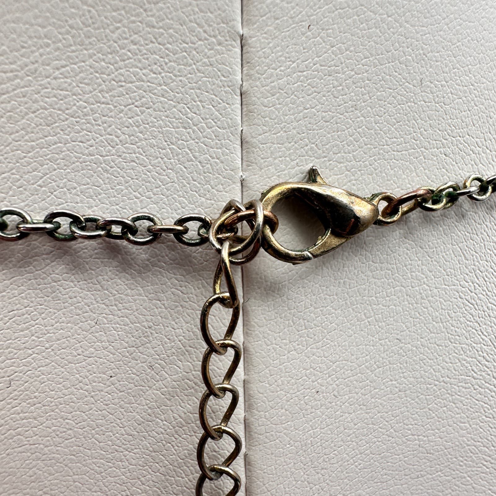 Vintage 90s Pink Stone Gold Tone Tassel Feather Necklace Women's Fashion Jewelry - Thumbnail 9