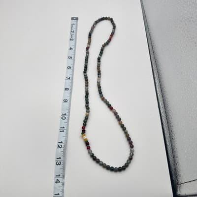 Vintage 90s Natural Stone Beaded Necklace Boho Women's Classic Fashion Jewelry - Thumbnail 7