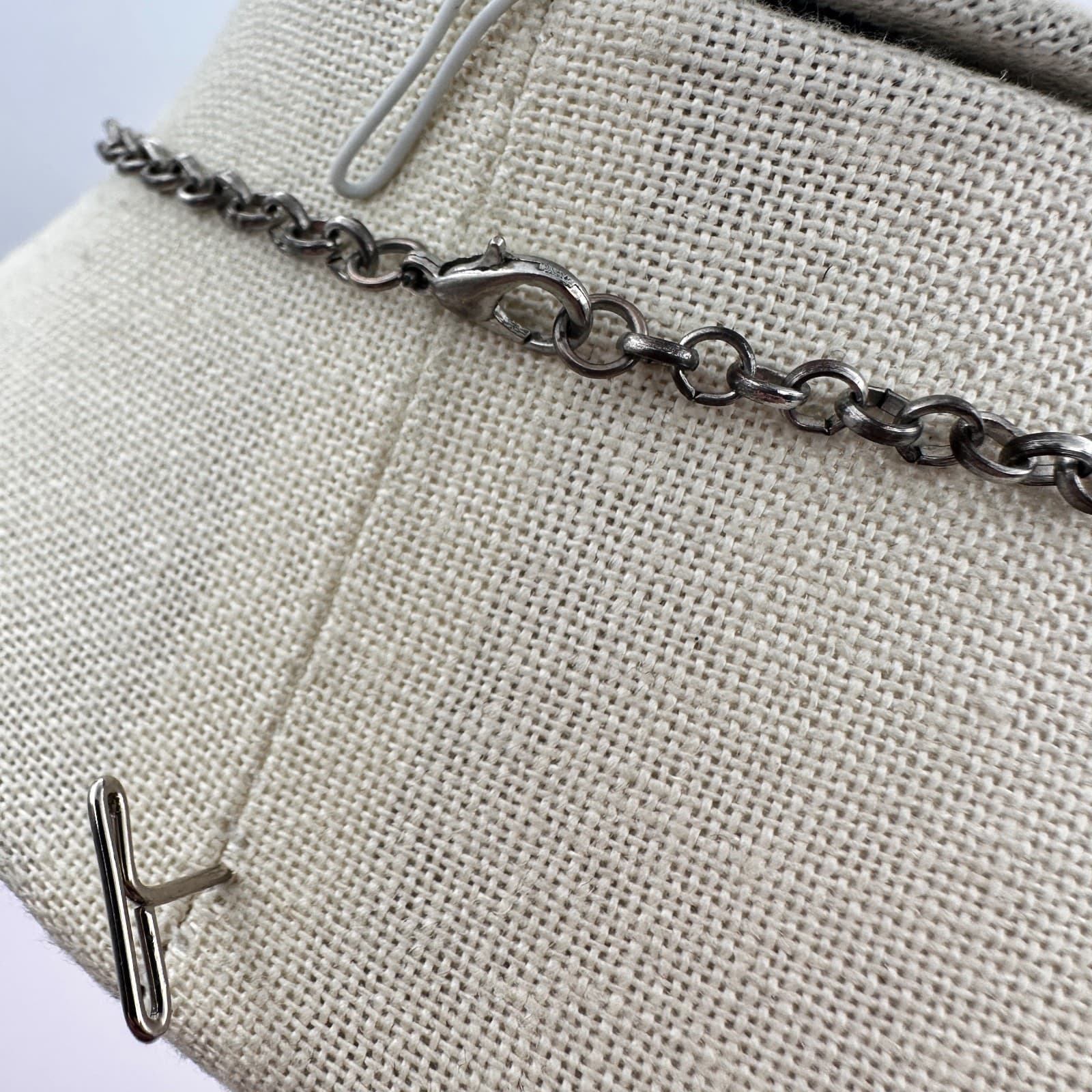 Vintage Y2K Clear Rhinestone W Pendent Necklace Retro Women's Classic Jewelry - Thumbnail 8