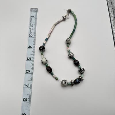 Vintage Y2K Silver Tone Beaded Necklace Boho Women's Classic Fashion Jewelry - Thumbnail 10