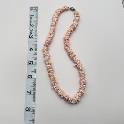 Vintage Y2K Pink Heishe Shell Chip Necklace Boho Women's Classic Fashion Jewelry - Thumbnail 9