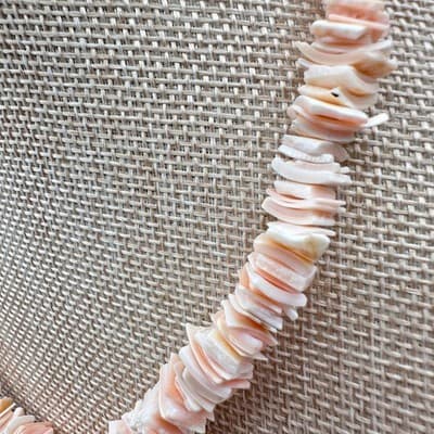 Vintage Y2K Pink Heishe Shell Chip Necklace Boho Women's Classic Fashion Jewelry - Thumbnail 6