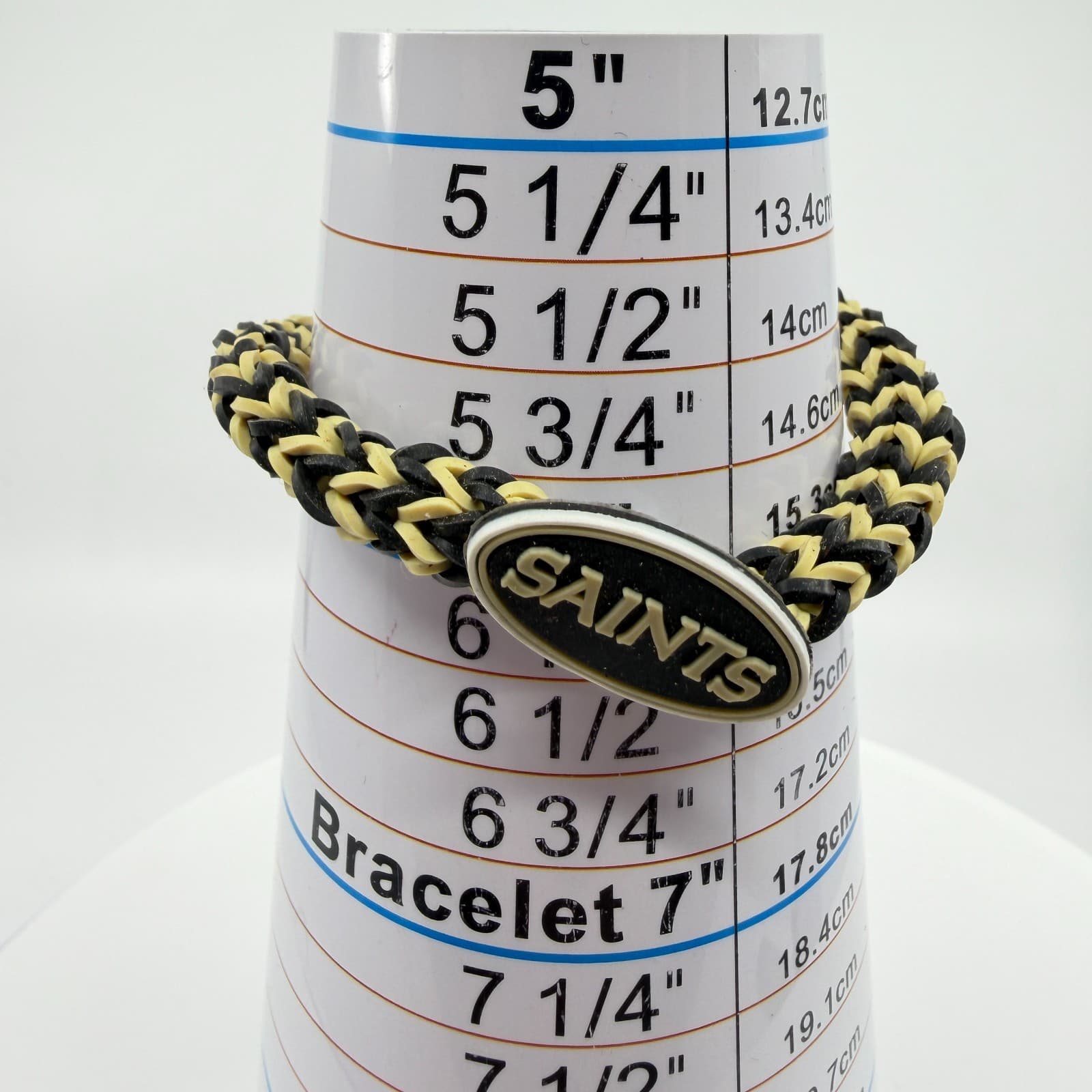 Y2K Orleans Saints Fan Jewelry Lot Hoop Earrings Braided Bracelet Tag Necklace - Thumbnail 11