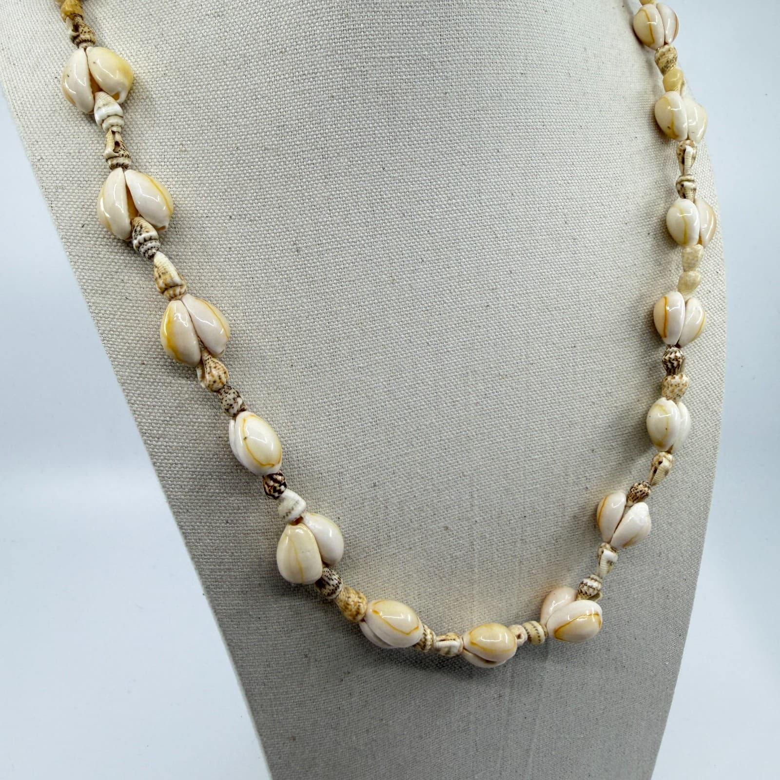 Boho Cowrie Shell Strand Necklace Beachy Statement Coastal Festival Gift Classic - Thumbnail 4