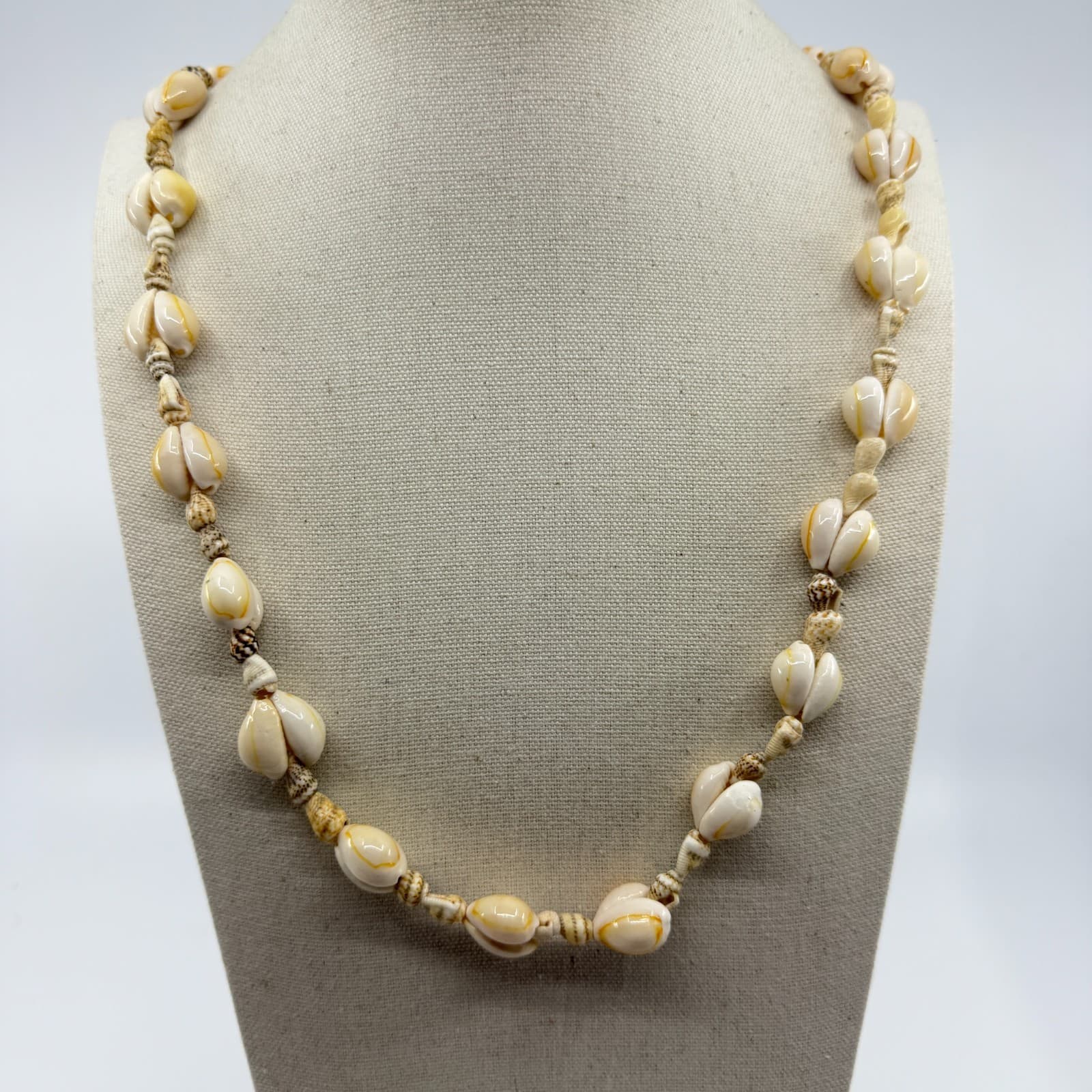 Boho Cowrie Shell Strand Necklace Beachy Statement Coastal Festival Gift Classic - Thumbnail 8