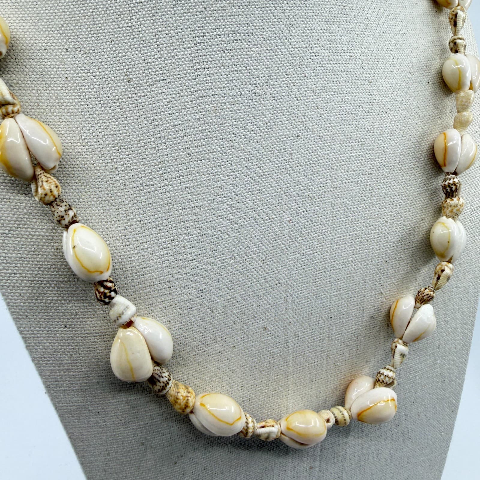 Boho Cowrie Shell Strand Necklace Beachy Statement Coastal Festival Gift Classic - Thumbnail 3