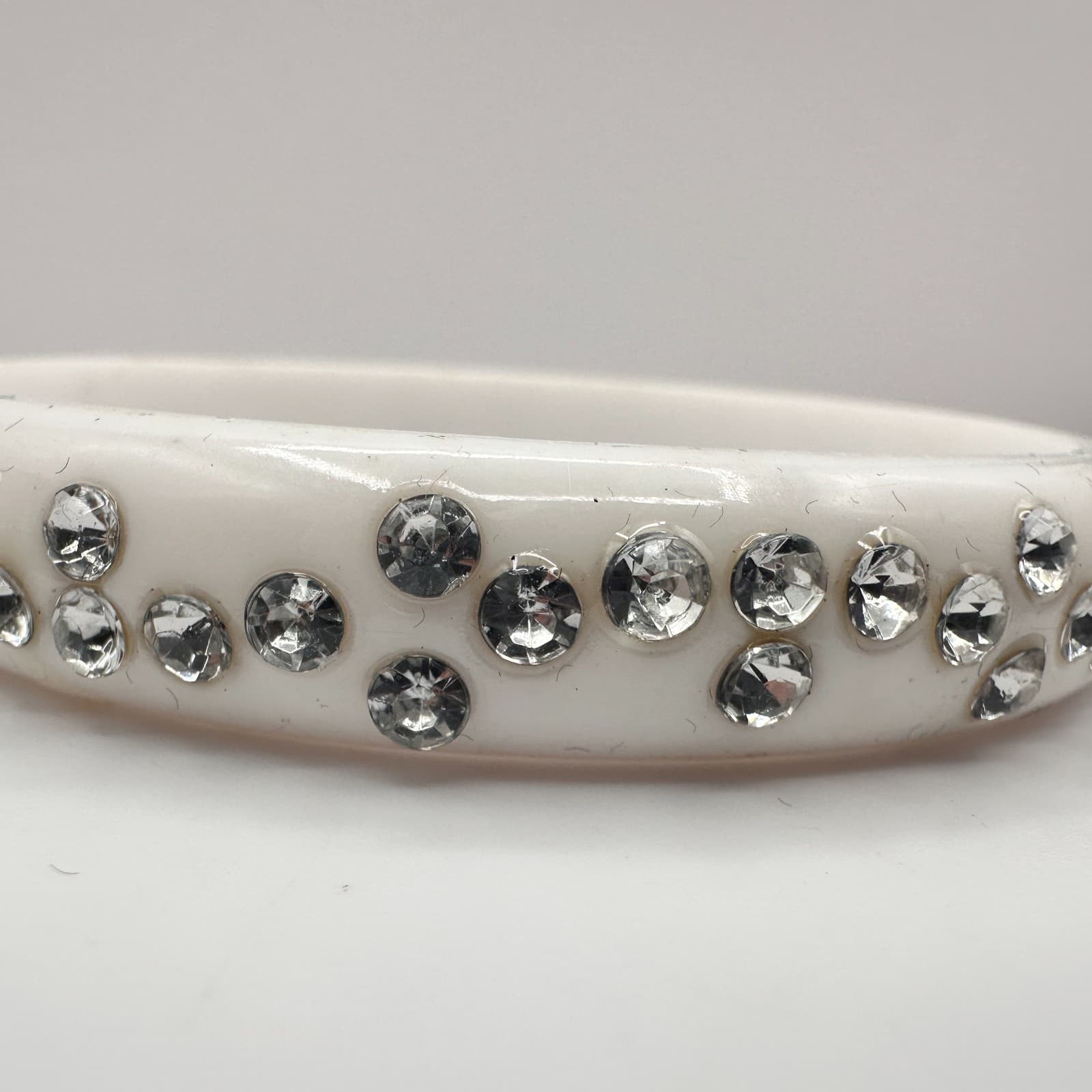 Vintage Y2K Clear Rhinestone Studded Bracelet Statement Women's Classic Jewelry - Thumbnail 5