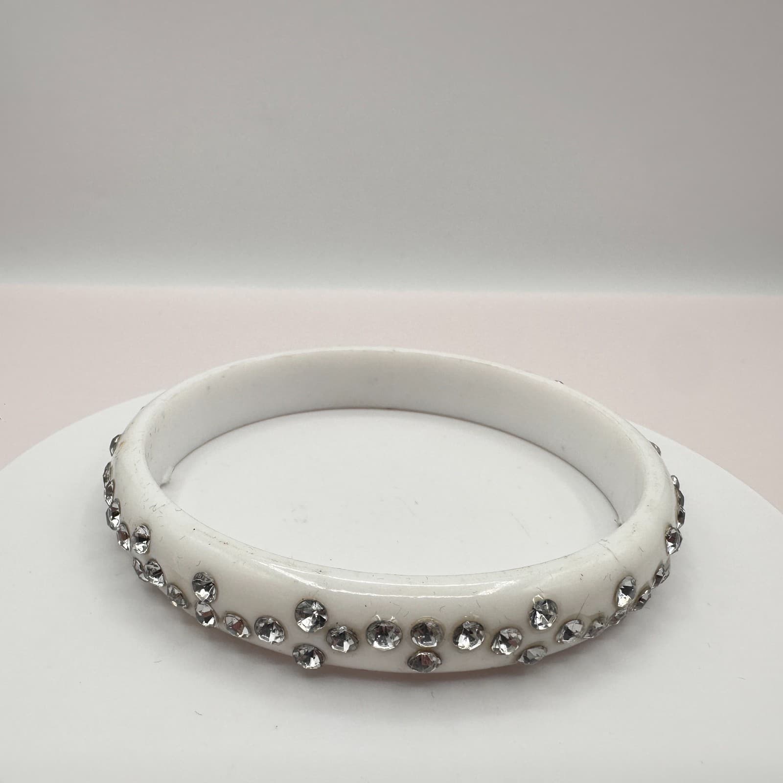 Vintage Y2K Clear Rhinestone Studded Bracelet Statement Women's Classic Jewelry - Thumbnail 2