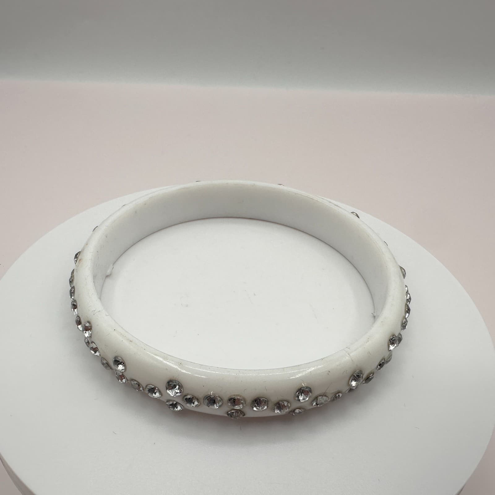 Vintage Y2K Clear Rhinestone Studded Bracelet Statement Women's Classic Jewelry - Thumbnail 6