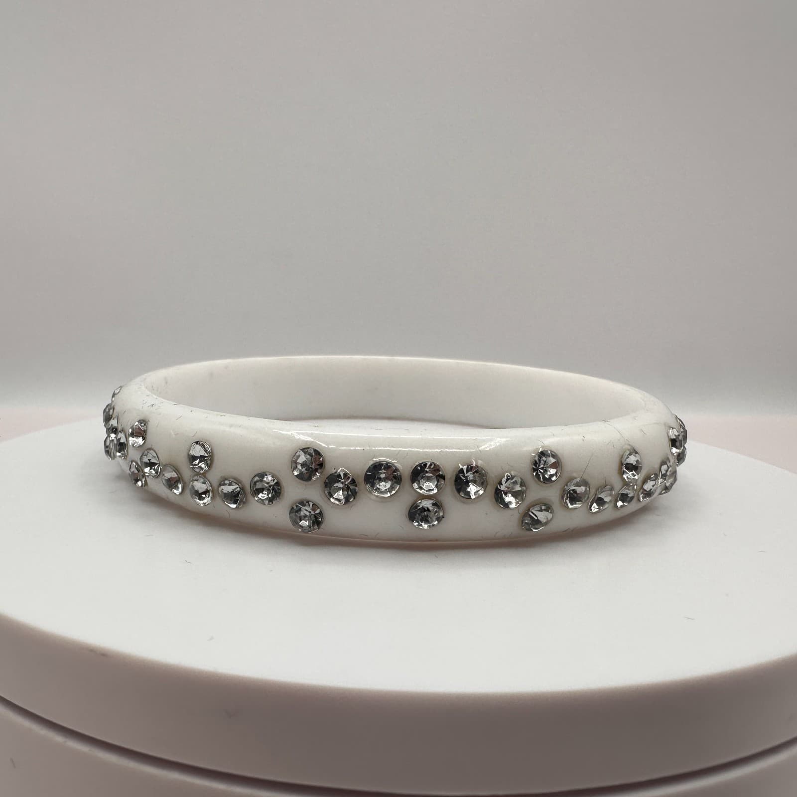 Vintage Y2K Clear Rhinestone Studded Bracelet Statement Women's Classic Jewelry