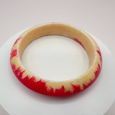 Vintage 90s Chunky Resin Bracelet Boho Retro Women's Classic Fashion Jewelry - Thumbnail 3