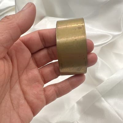 Vintage 90s Gold Tone Wide Cuff Bracelet Boho Estate Classic Fashion Jewelry - Thumbnail 10