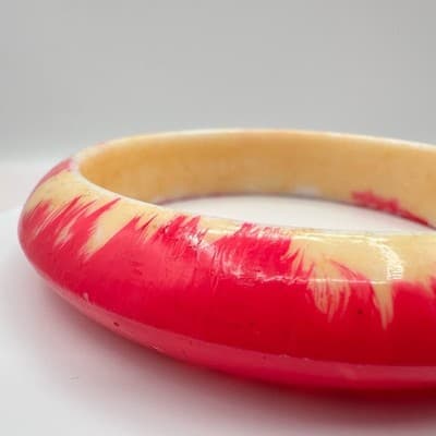 Vintage 90s Chunky Resin Bracelet Boho Retro Women's Classic Fashion Jewelry - Thumbnail 6