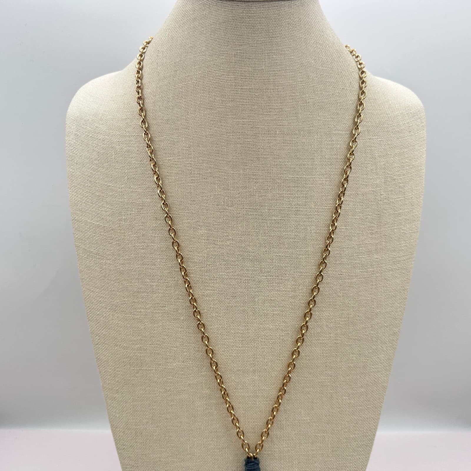 Vintage Y2K GoldTone Tassel Necklace Cowrie Shells Beads Classic Fashion Jewelry - Thumbnail 9