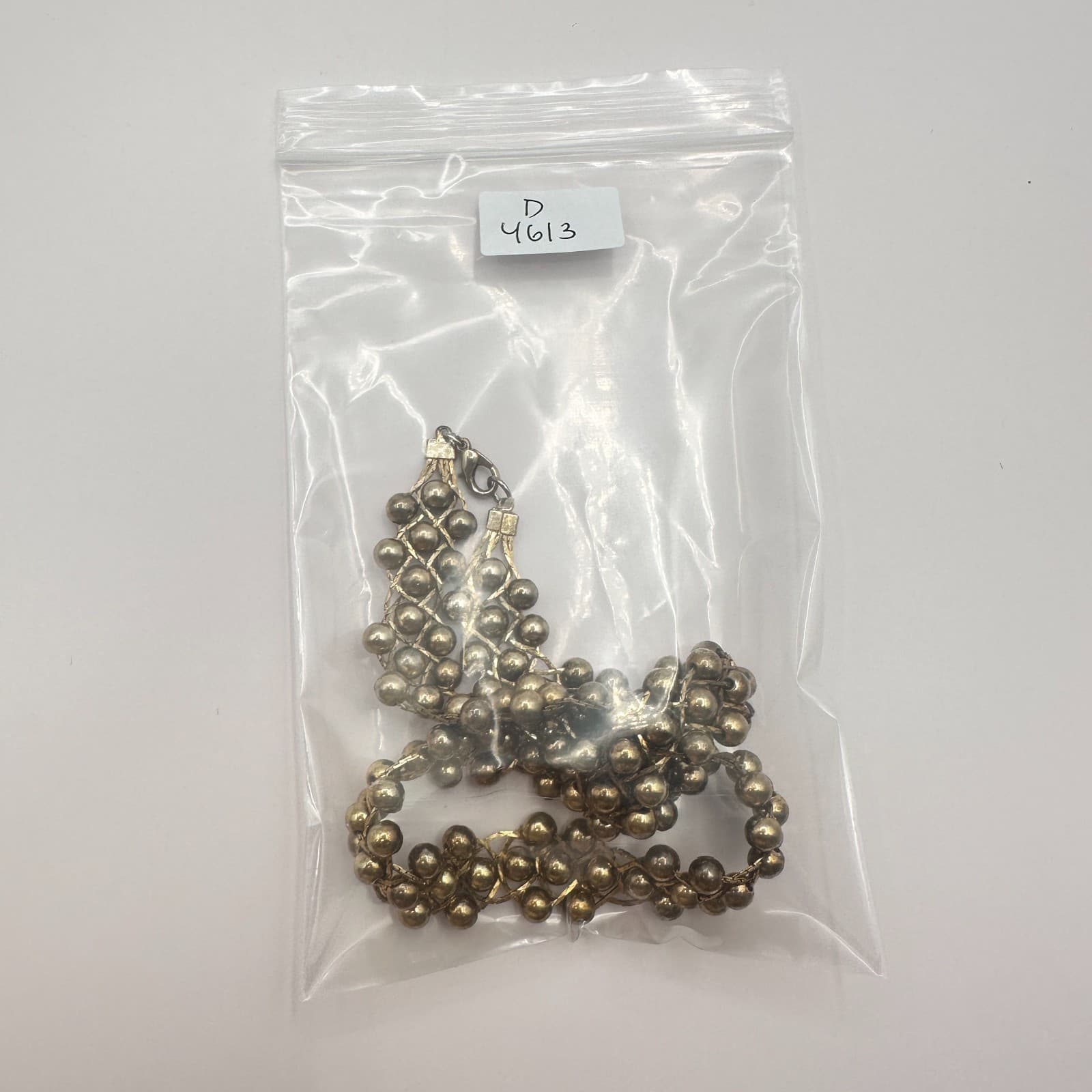 Vintage Y2K Gold Tone Beaded Statement Collar Necklace Women's Fashion Jewelry - Thumbnail 9