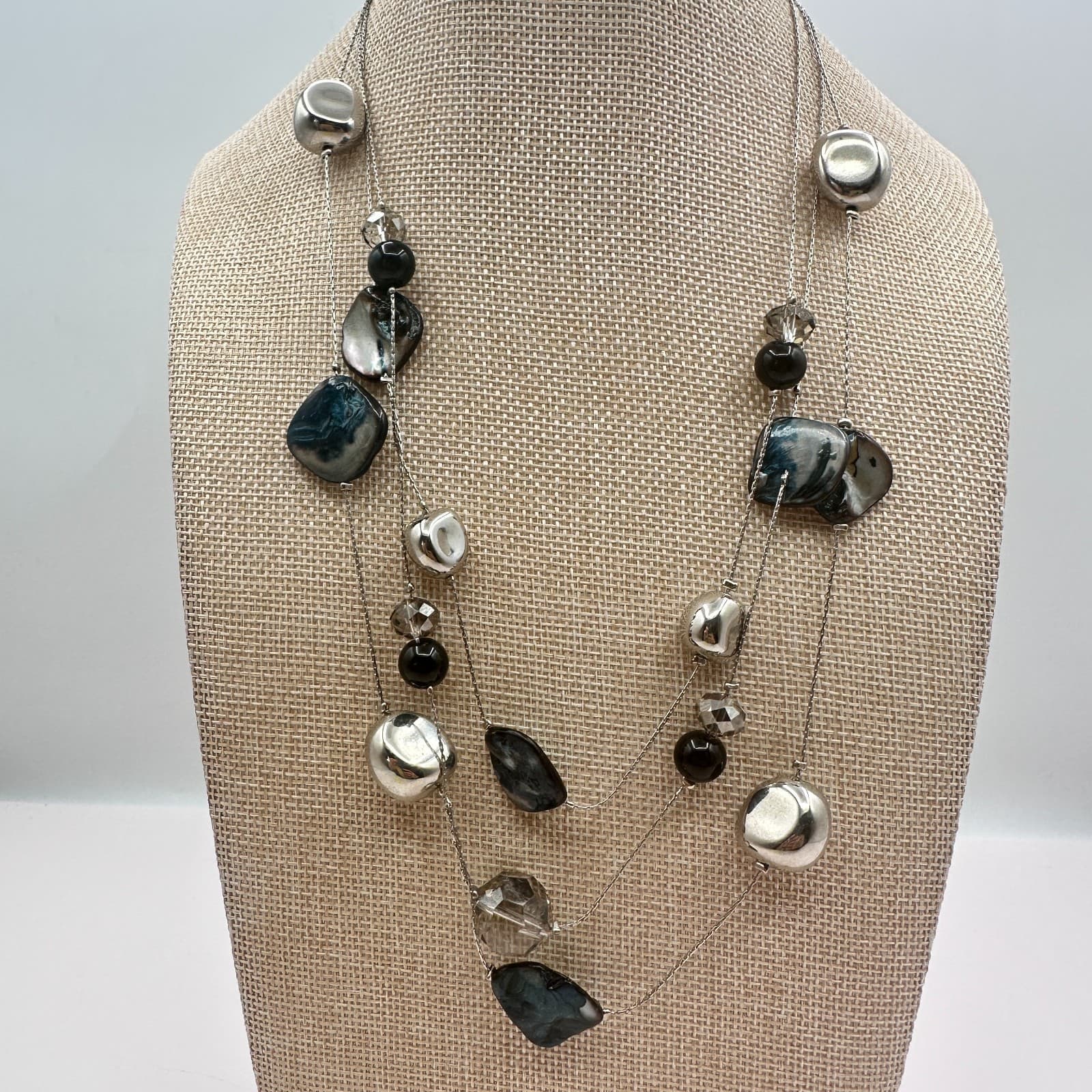 Vintage Y2k Nautical Charm Turquoise Teardrop Pendant Statement Necklace Jewelry - Thumbnail 6