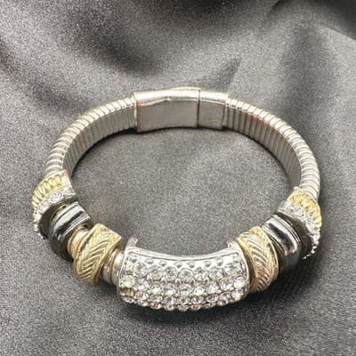 Vintage Y2K Clear Rhinestone Bracelet Retro Statement Women's Classic Jewelry - Thumbnail 8