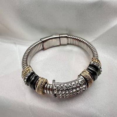 Vintage Y2K Clear Rhinestone Bracelet Retro Statement Women's Classic Jewelry - Thumbnail 2